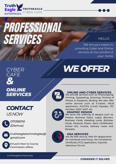 Your next design awaits. Call 0713181110